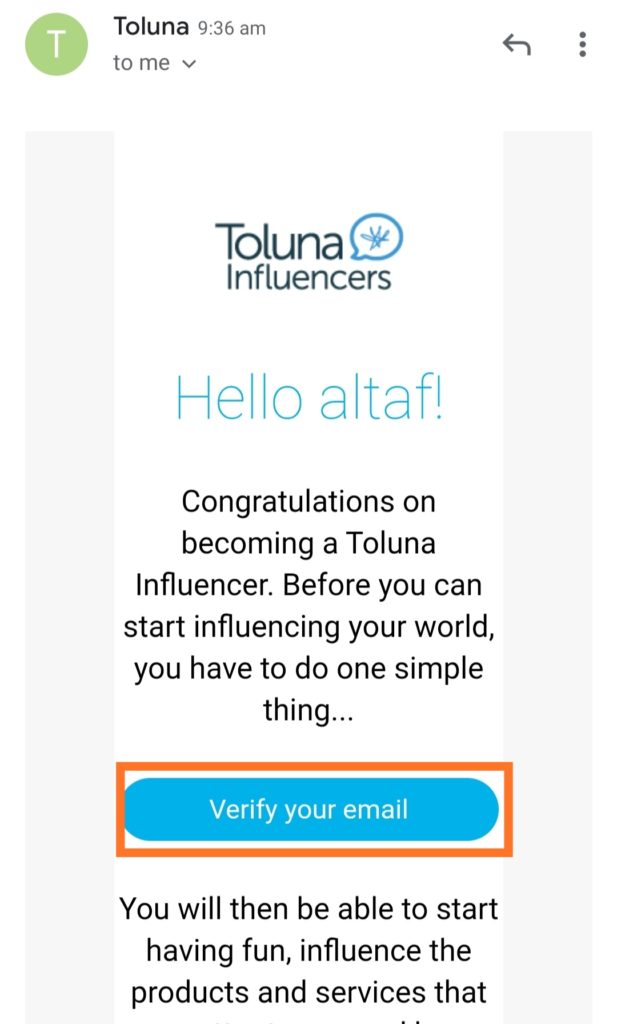 toluna gmail confirm