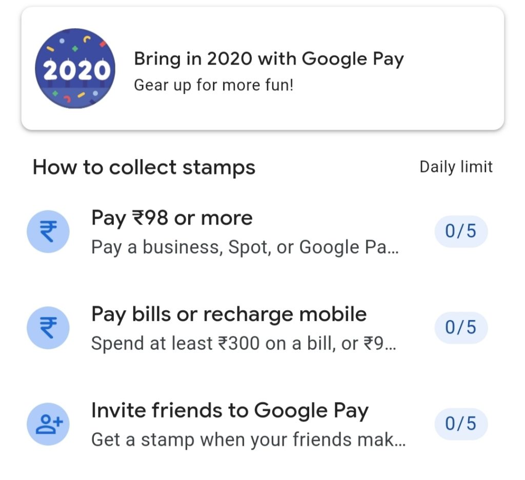 Google Pay 2020 Cake Stamps 