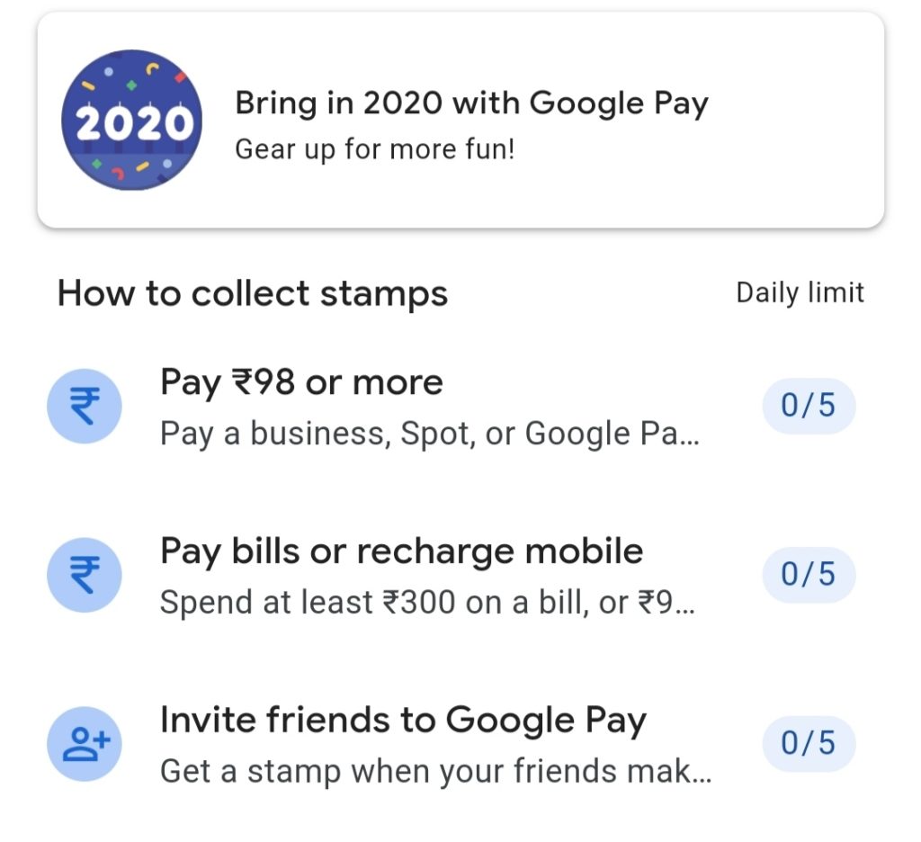 Google Pay 2020 Cake Stamps