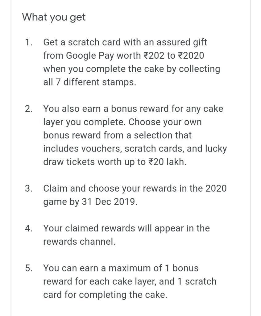 Google Pay Cake Offer