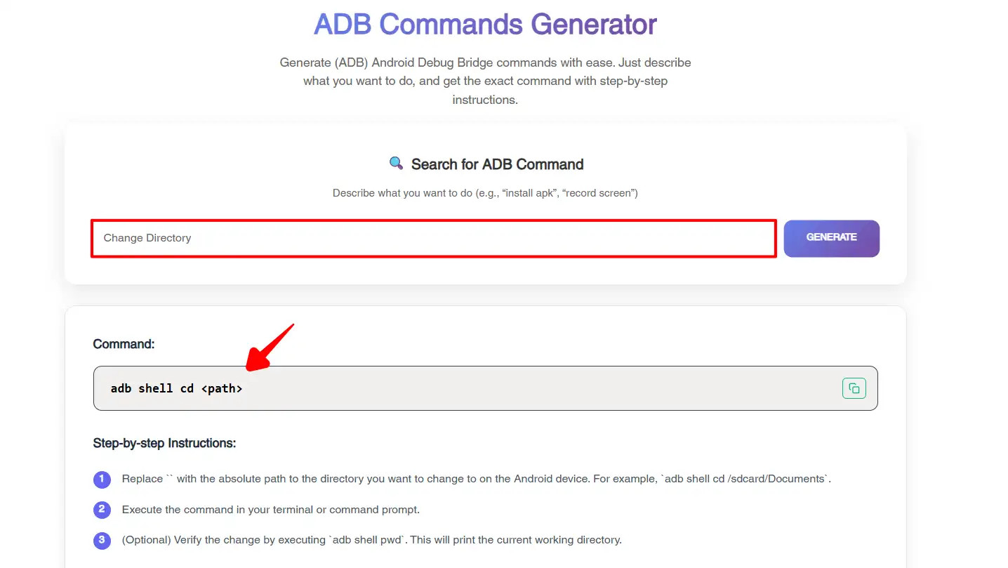 How to Use ADB Commands Generator