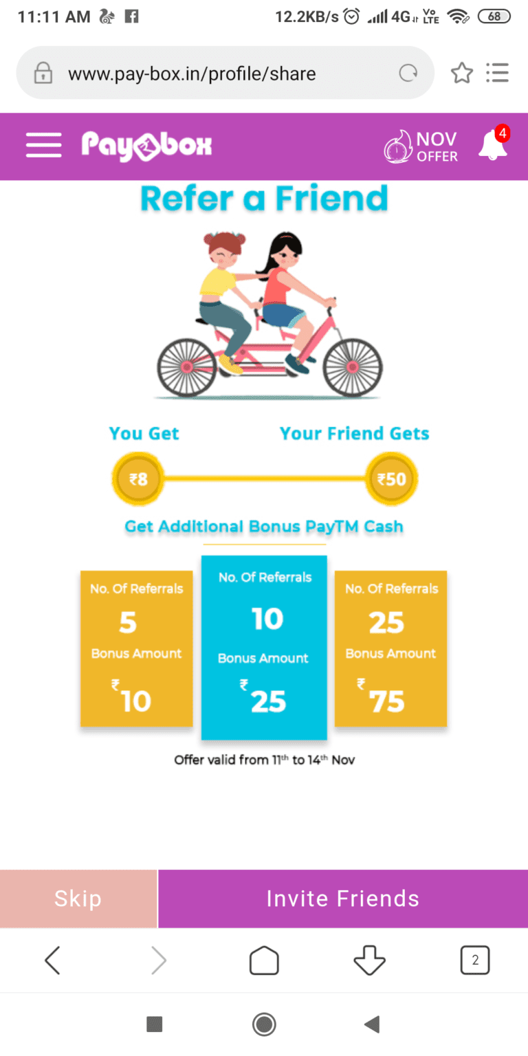 Paybox refer And Earn