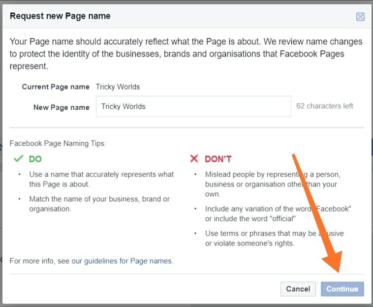 How To Change Facebook Page Name