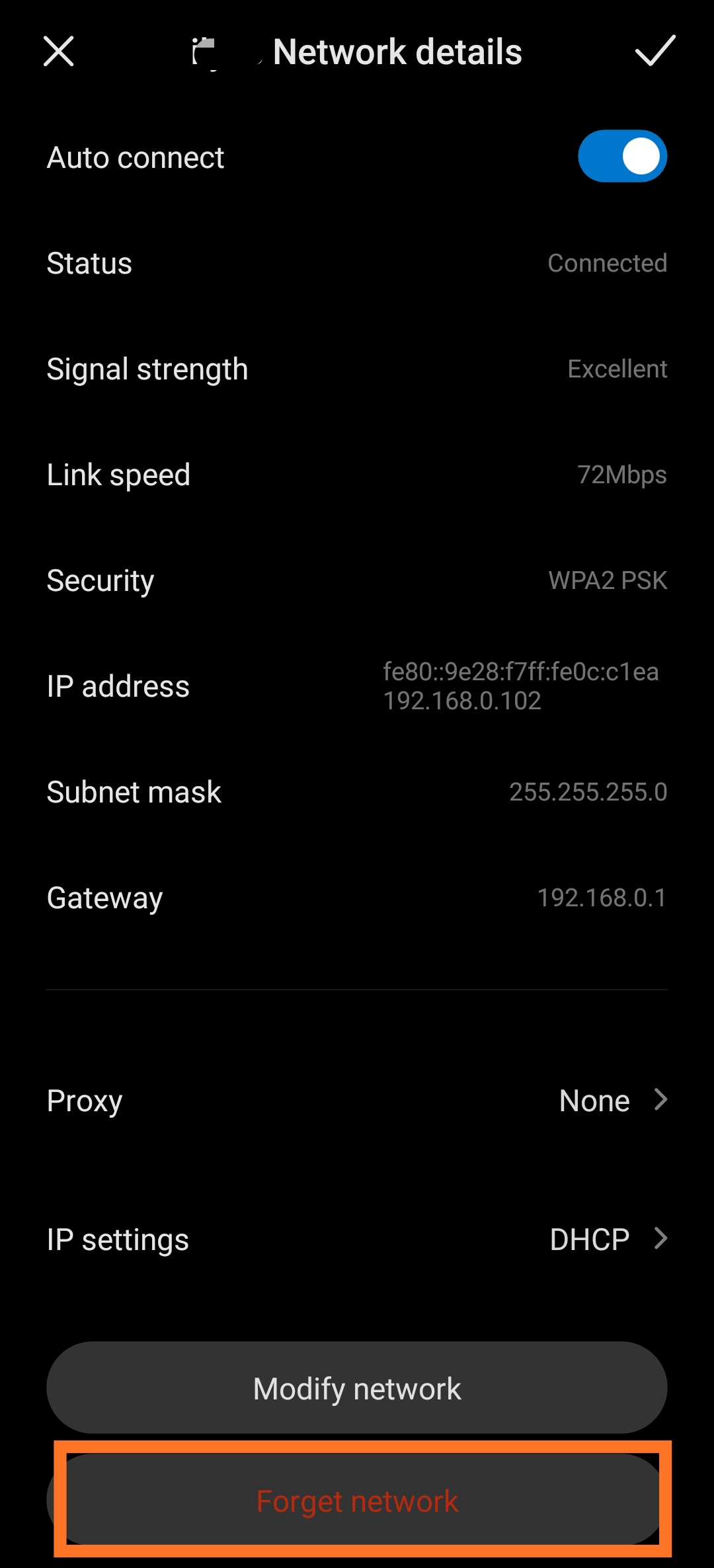 Forget Wifi Network