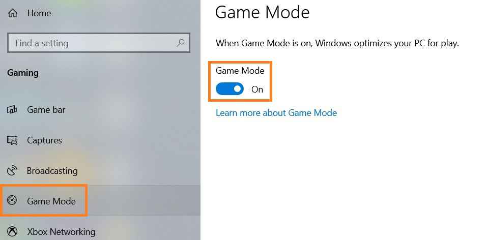 Disable game mode