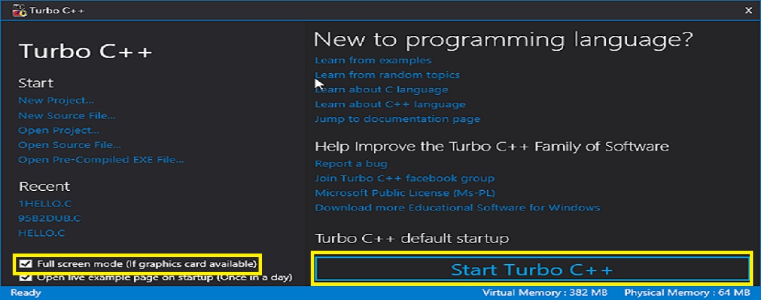 turbo c++ 4.5 for windows 10