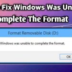Windows Was Unable To Complete The Format
