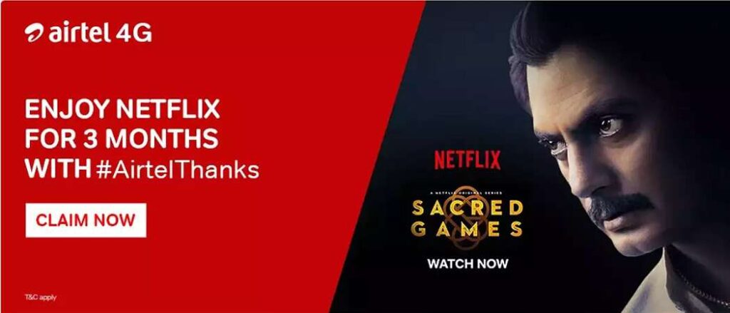 Airtel netflix partnership