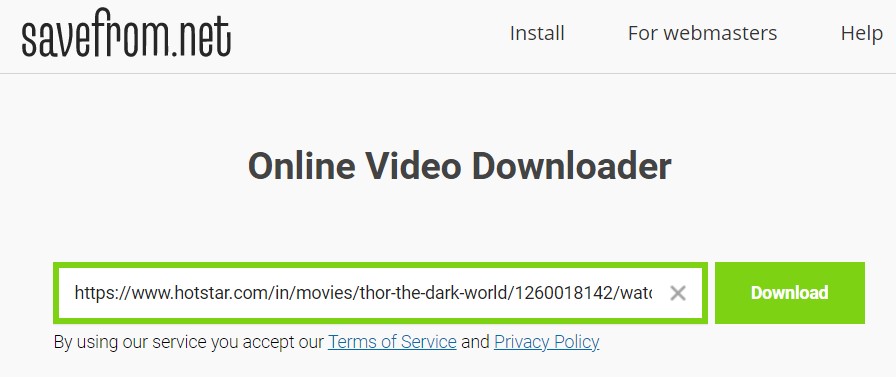 Hotstar online video downloader