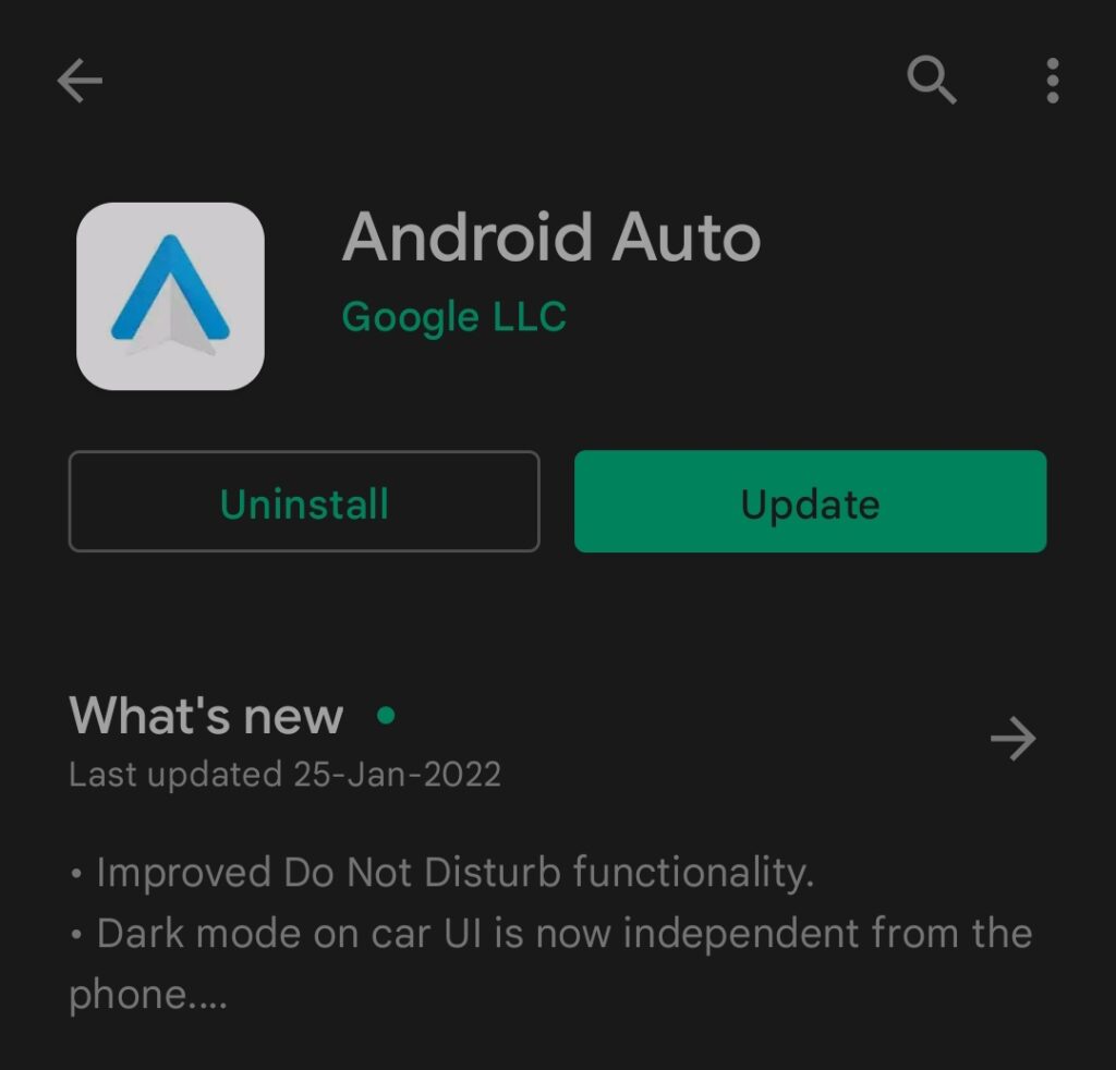Update android auto app