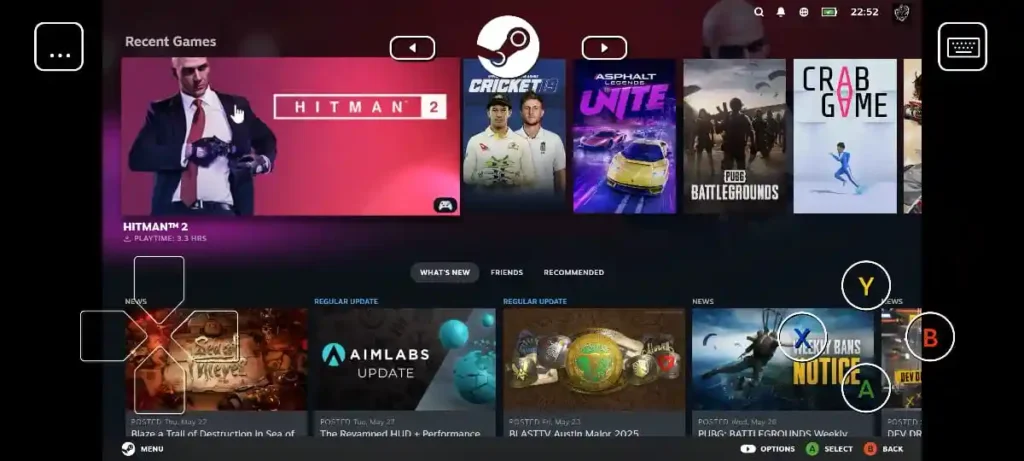 Steam library on Android using Steam link