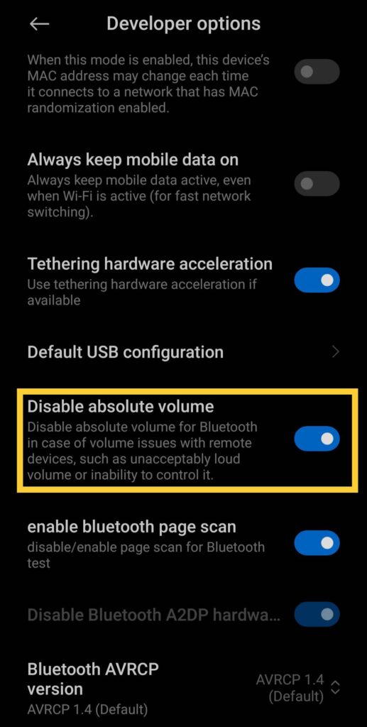 Android Disable Absolute Bluetooth Volume