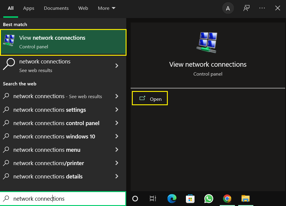 View Network Connections