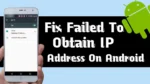 failed to obtain ip address