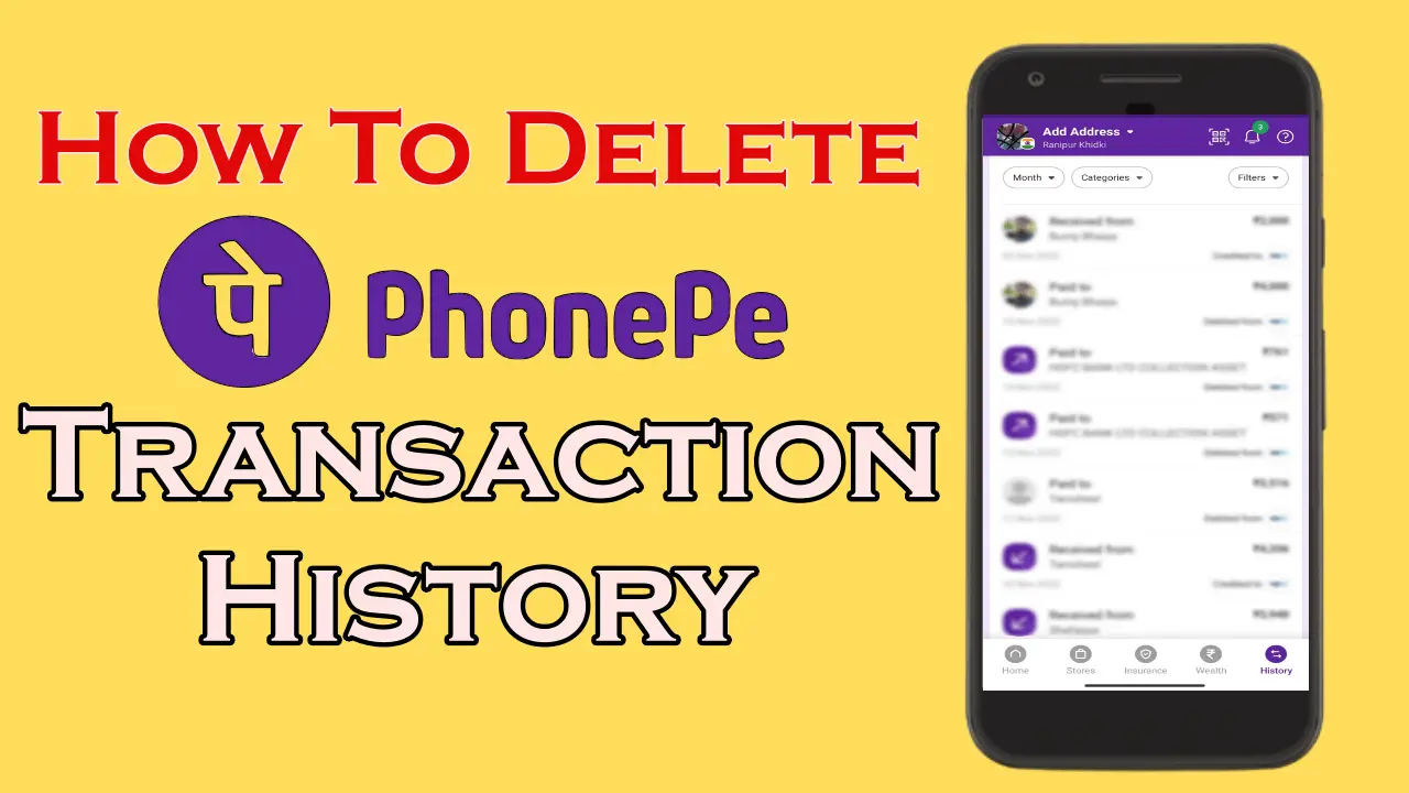How To Delete Phonepe History