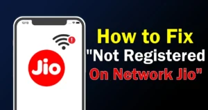 Not Registered On Network Jio