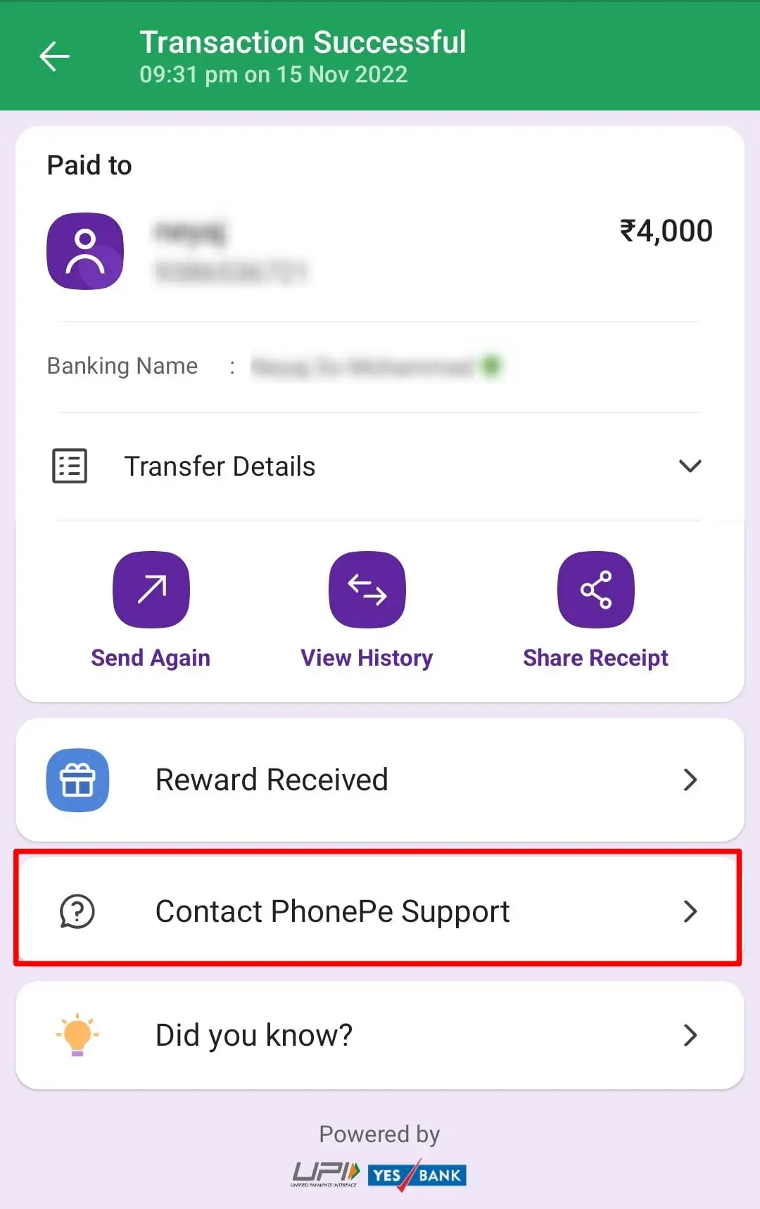 How To Delete Phonepe History