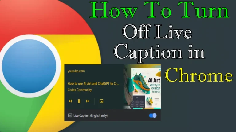 How to turn off live caption in chrome