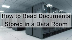 How to Read Documents Stored in a Data Room