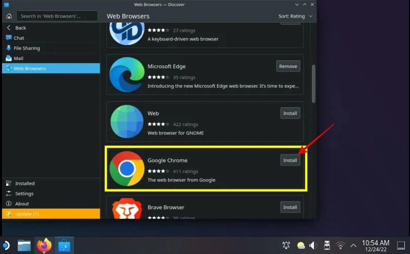 Download Chrome on Steam Deck