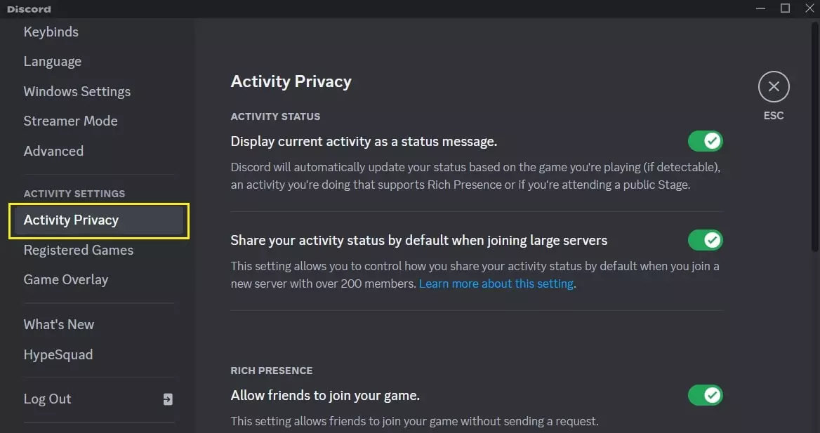 Stop Discord Showing Game You're Playing