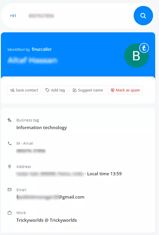 Truecaller Online Search Number Without using app