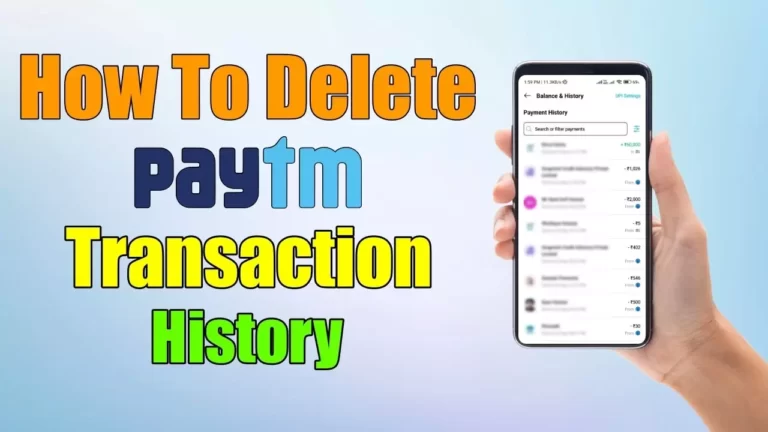 How to delete paytm history