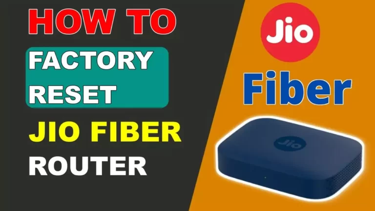 How To Reset Jio Fiber Router