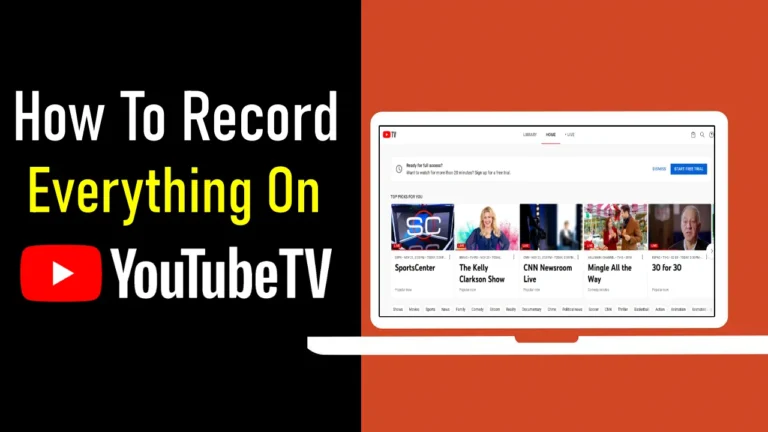 How To Record A Show On YouTube TV