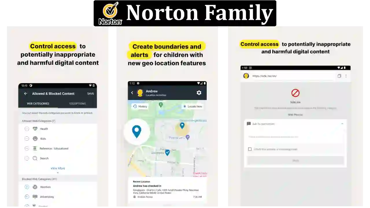 Norton family -Free Parental Control App