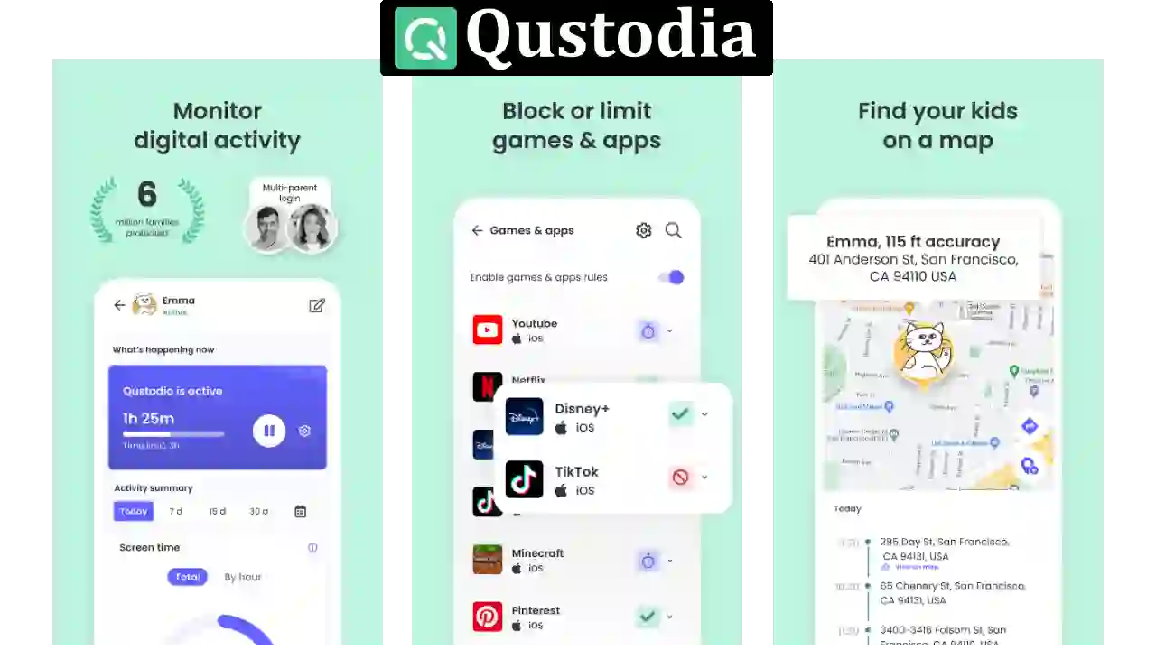 Qustodia - Best Free Parental Control Apps