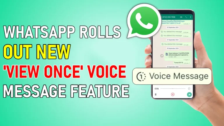 WhatsApp View Once voice feature