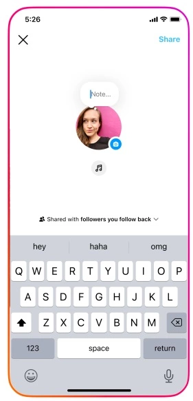 Instagram New Video Note Feature