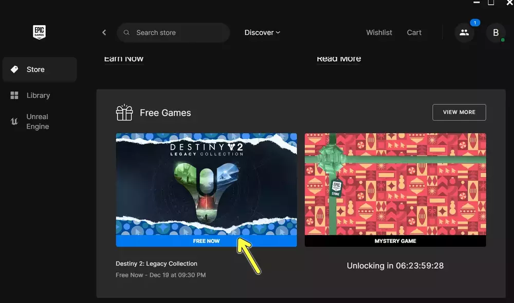 Epic games store first mystery game