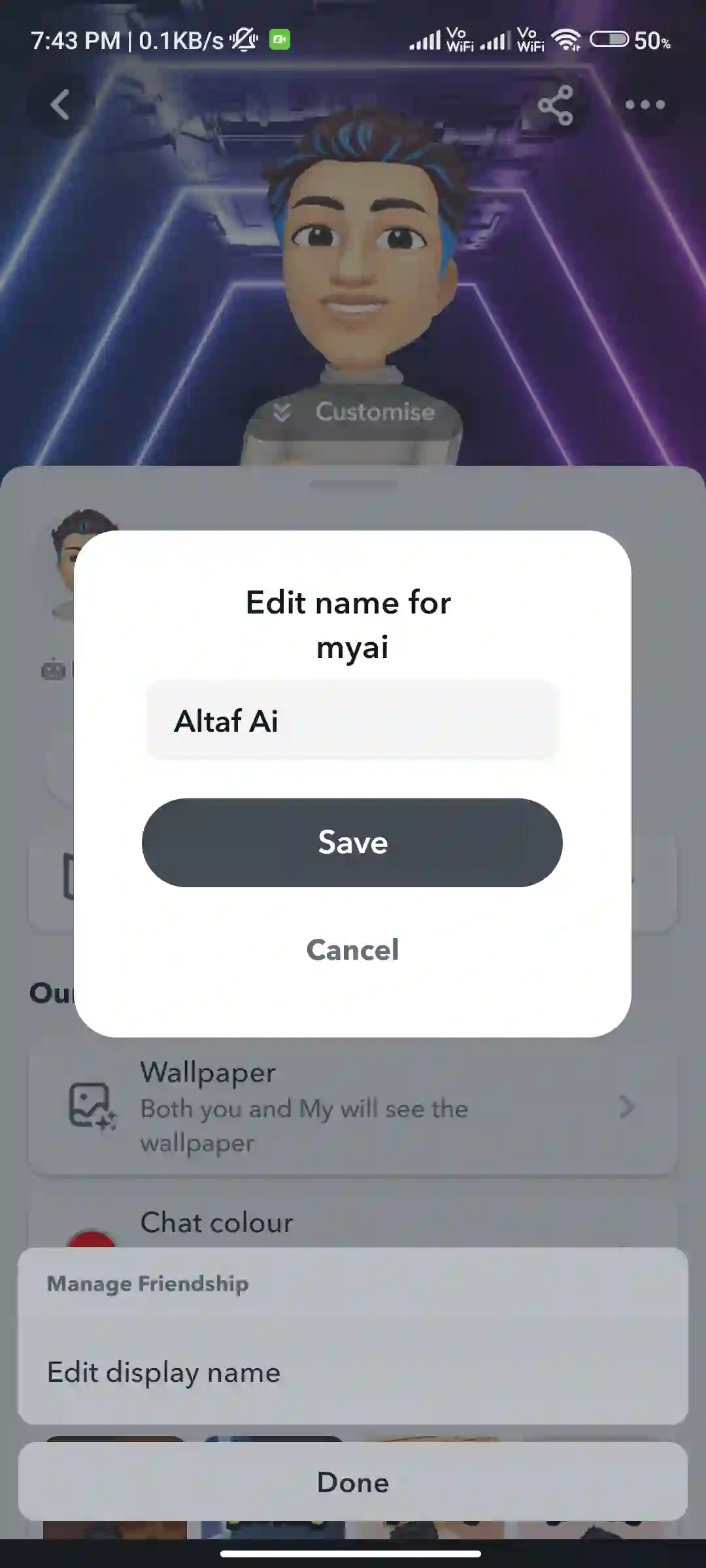 Enter your desired AI name