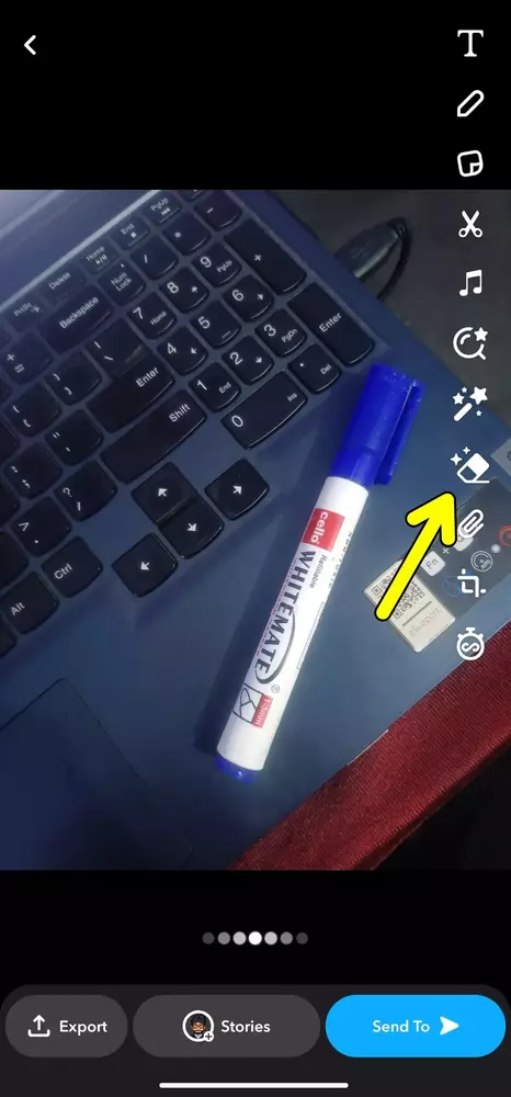 Snapchat Magic Eraser tool