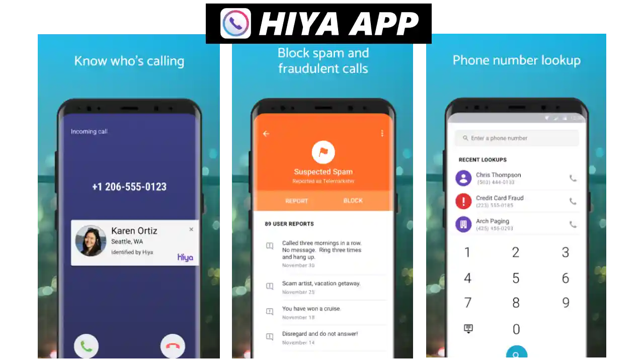 Hiya app - spam call blocker