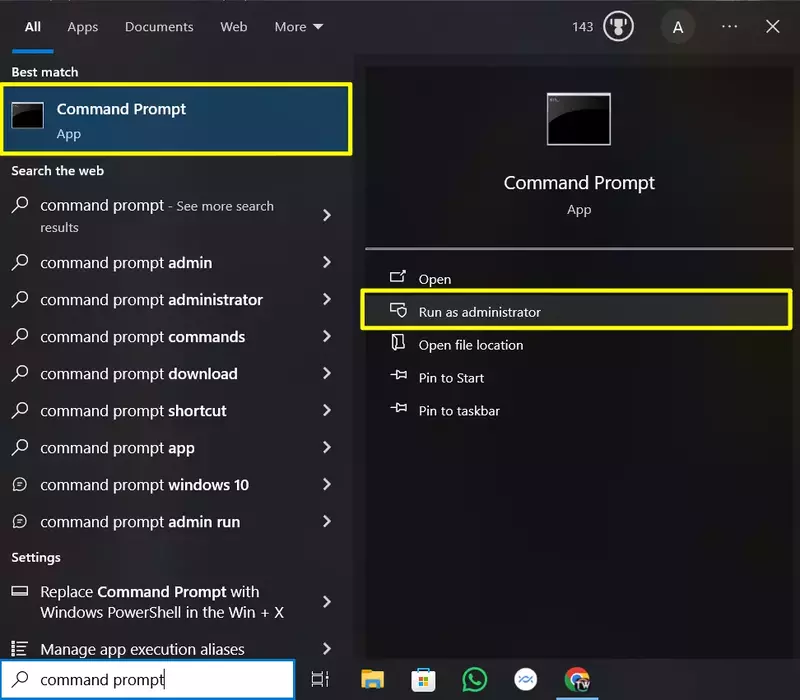 command prompt