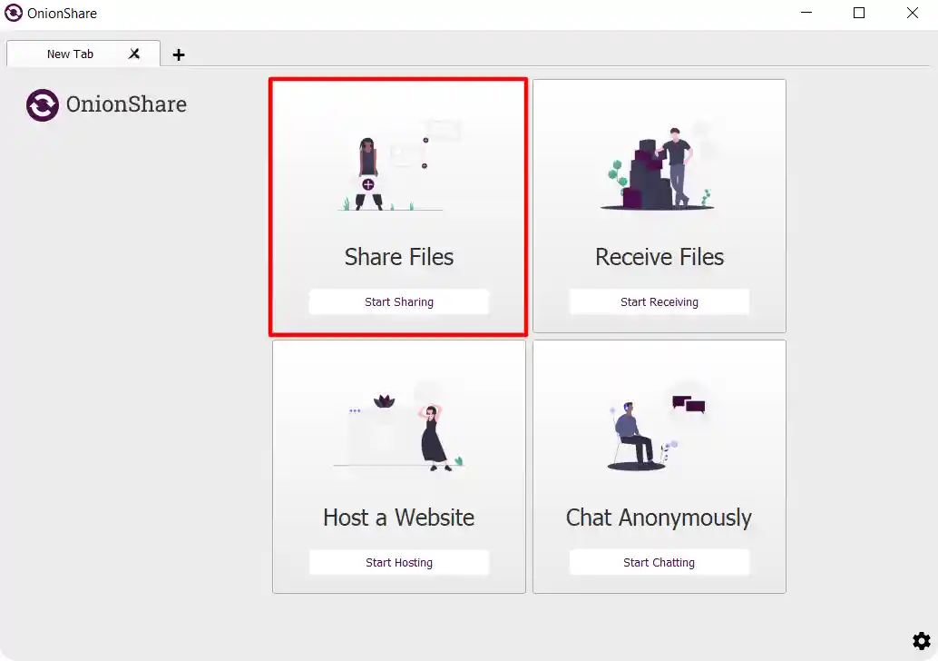 share files using onion share