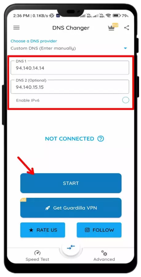 ADguard dns Ip address