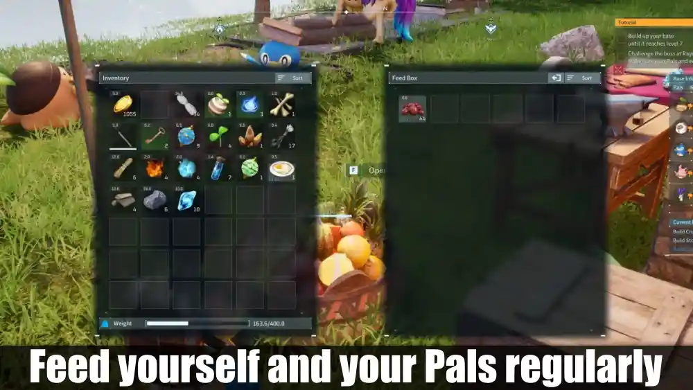 Palworld Beginner tips: feed yourself and your pals
