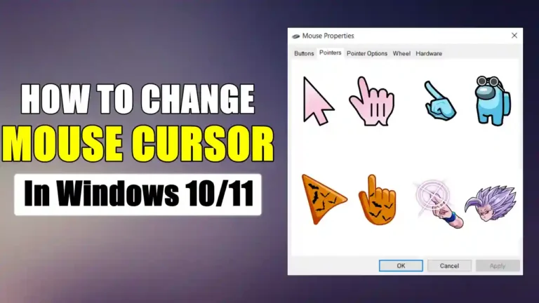 How To Change Mouse Cursor In Windows