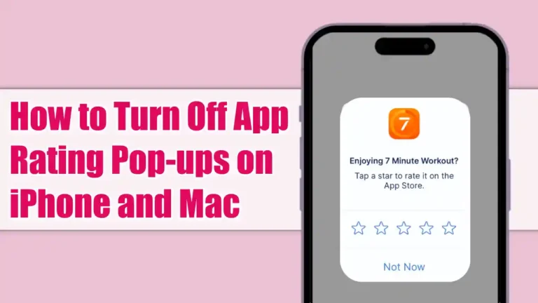 Turn Off App Rating Pop-ups on iPhone and Mac