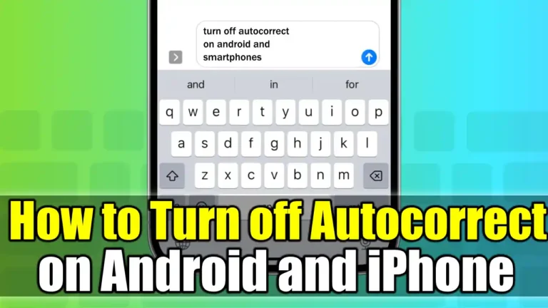 How to Turn off Autocorrect