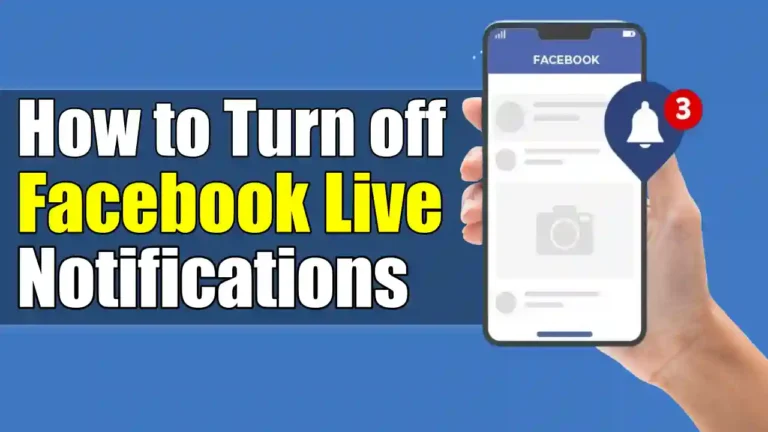 how to turn off Facebook Live notifications