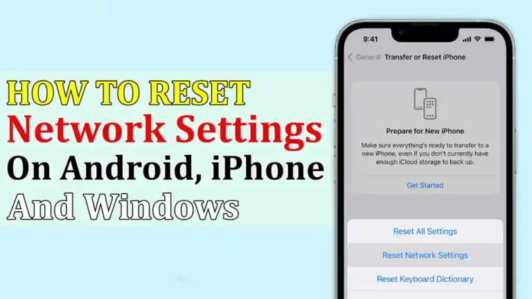 How To Reset Network Settings
