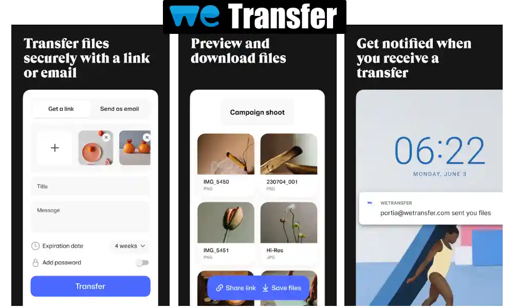 WeTransfer - simple file sharing app