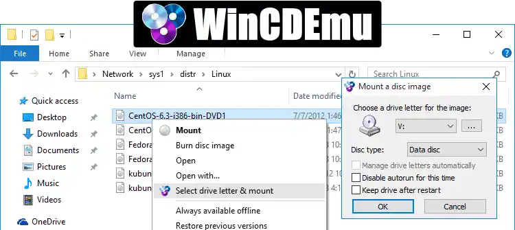 WinCDEmu - ISO mounter tool