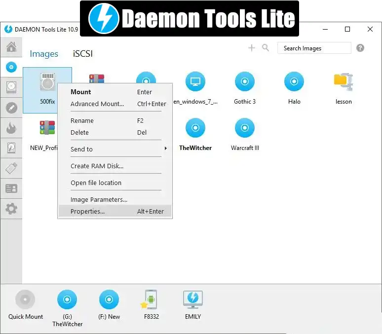 Daemon Tools Lite - ISO mounter