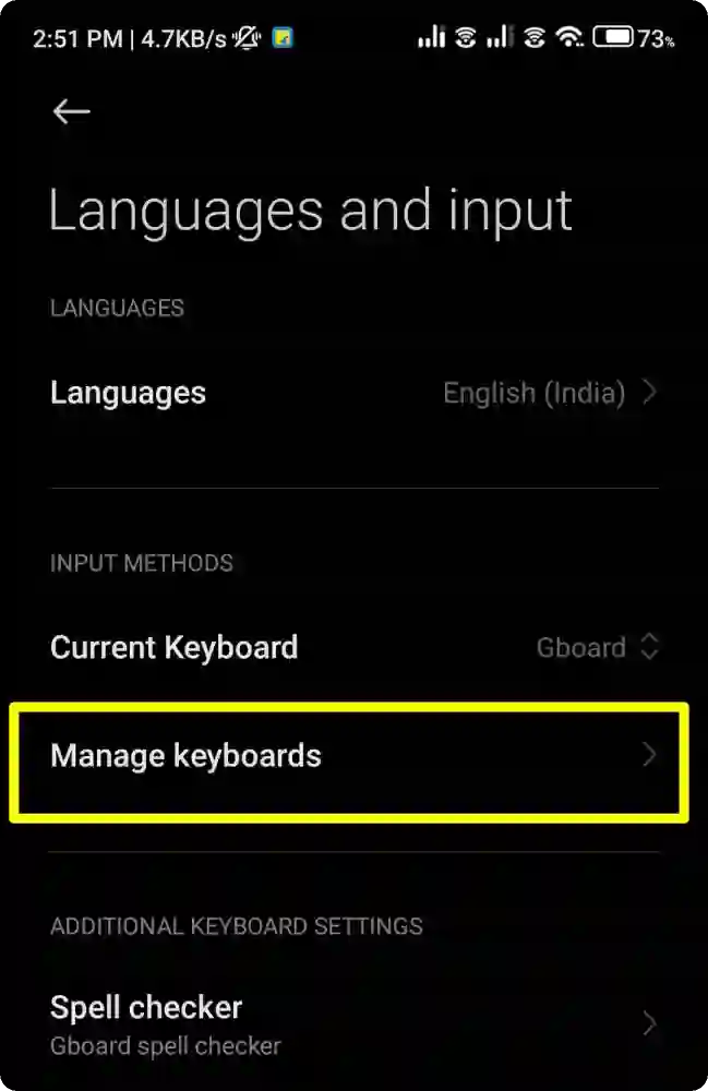 Manage Keyboard On android